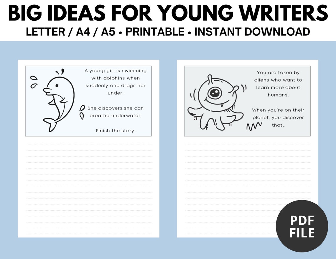 Printable Story Starters for Kids Funny and Creative Writing - Etsy
