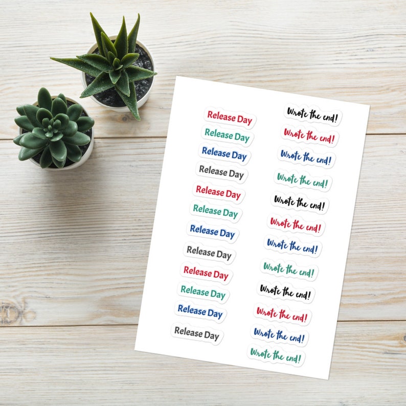 Release Day and Wrote the End Stickers Writing Lovers Planner Stickers ...