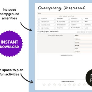 Let's Go Camping! Printable Camping Journal - Plan, Organize, and ...