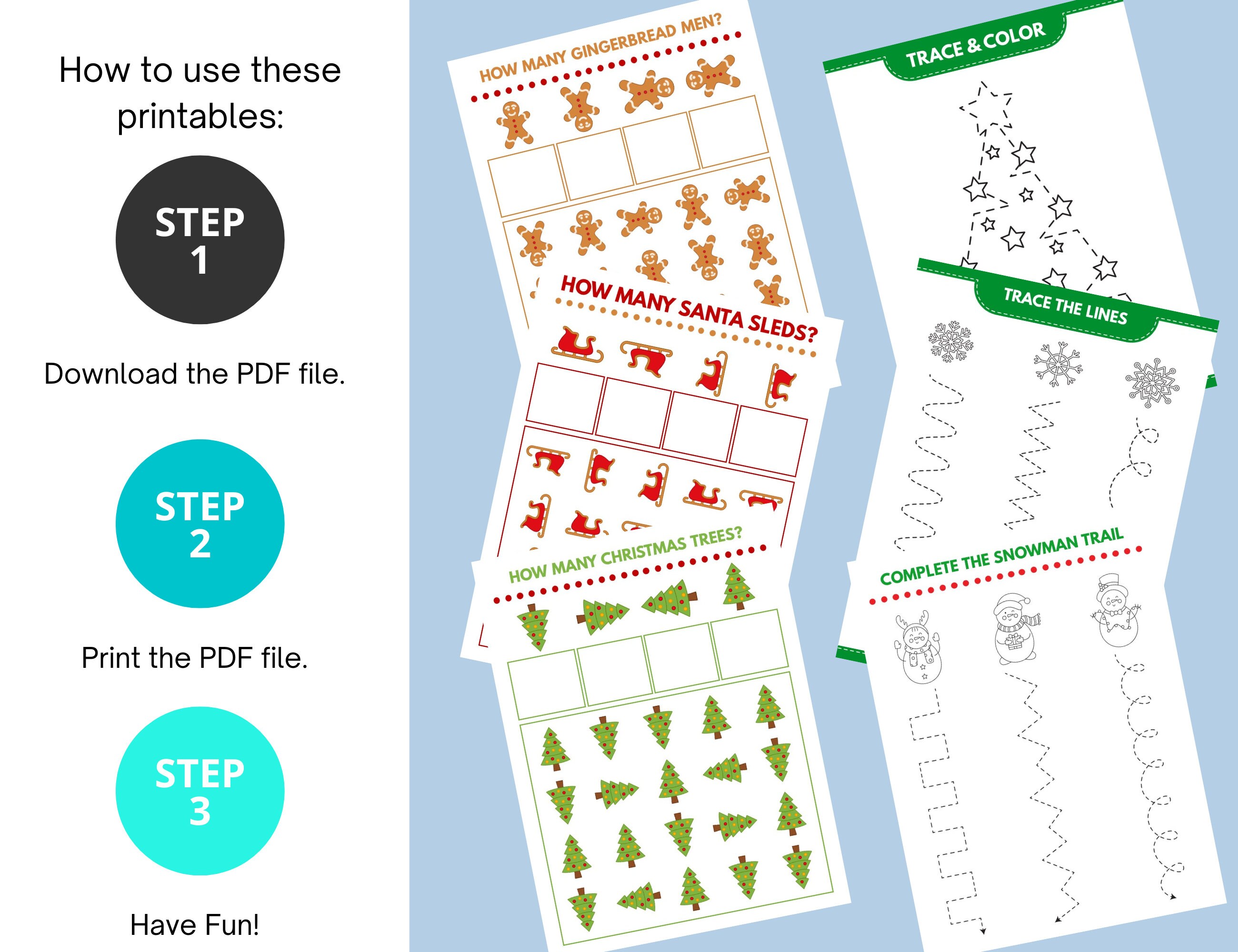 Holiday Activities for Kids: A Fun Printable Christmas and - Etsy