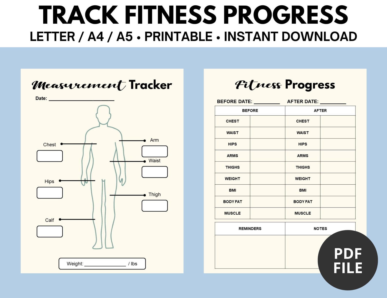 Daily Fitness Tracker: a Printable Tracker to Keep Track of - Etsy