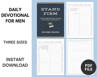 Daily Devotional for Men - Etsy