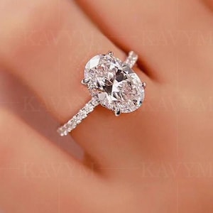 1.5 Ct IGI Certified Lab grown Diamond Oval Cut Solitaire Engagement Ring,Oval Dainty Ring For Women, Simple Bridal Ring,18kt Gold,14KT Gold