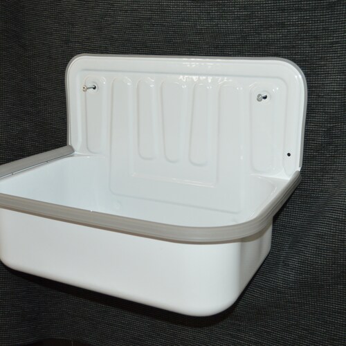 Vintage Enamel Farmhouse Wall Mounted Sink Kitchen Sink Etsy