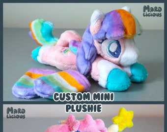 Custom Pony Plushie - My Little Pony - Beliebiger Charakter/OC - Mini Größe (10 - 15cm)