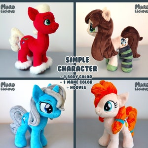 Custom Pony Plushie - My Little Pony - Jeder Charakter/OC - auf Bestellung gefertigt (Größen: 9'' - 24'' // 20cm - 60cm)