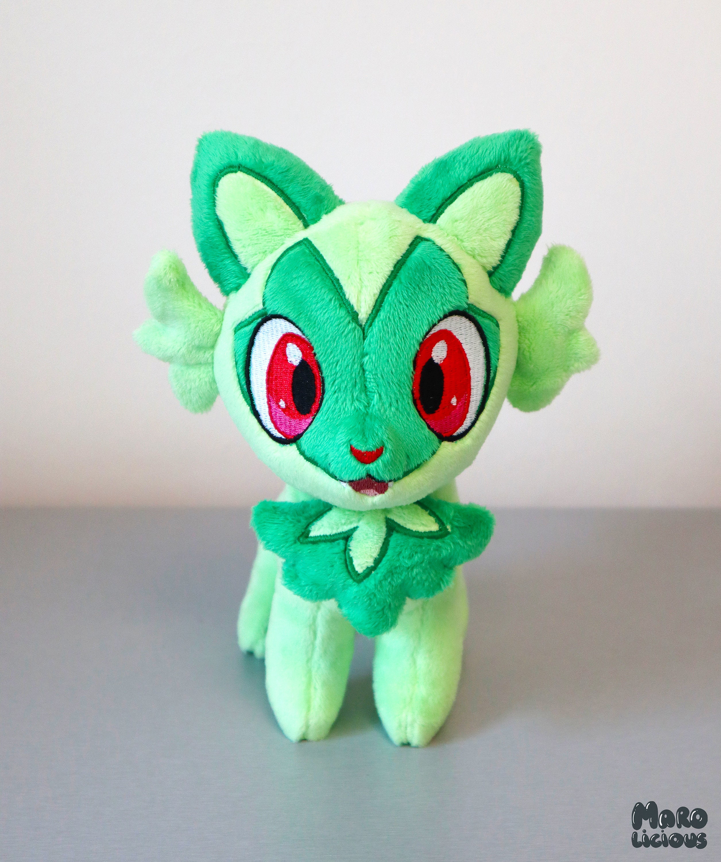 Sprigatito Pokémon Plush Doll, brinquedos animais macios, grande