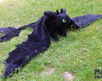 Ohnezahn / Night Fury ""Giant size"" (2 Meter (80") - Made to Order."
