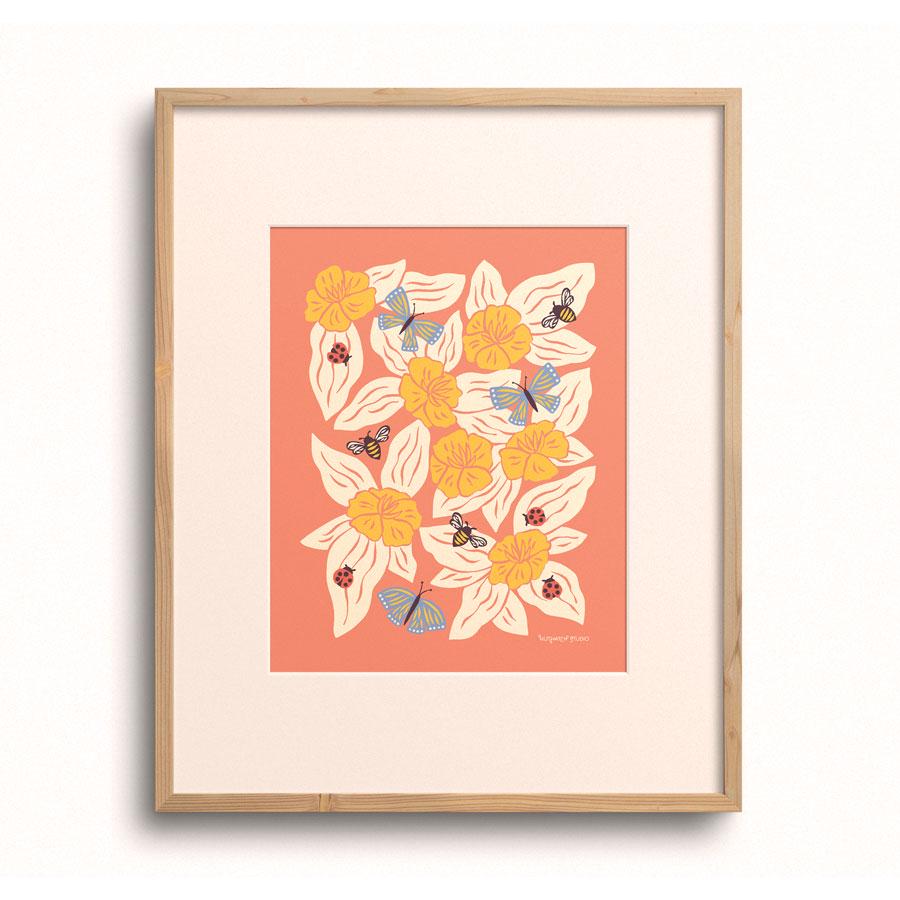 Butterfly Garden Art Print