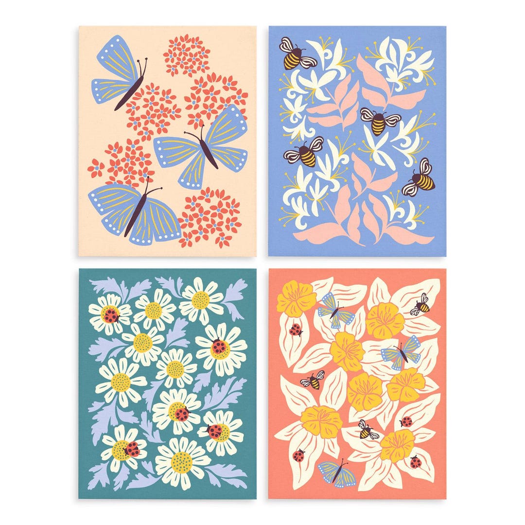 Butterfly Garden Greeting Card Set: Original Art, Box Set of 8 - Etsy