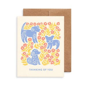 Dogs Thinking of You Card
