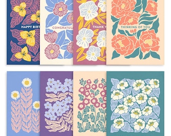Flower Garden All-Occasion Card Set: Original Art, Box Set of 8