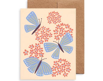 Butterflies & Milkweed Card