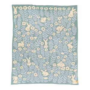 Bunny Meadows Throw Blanket - Sage Green
