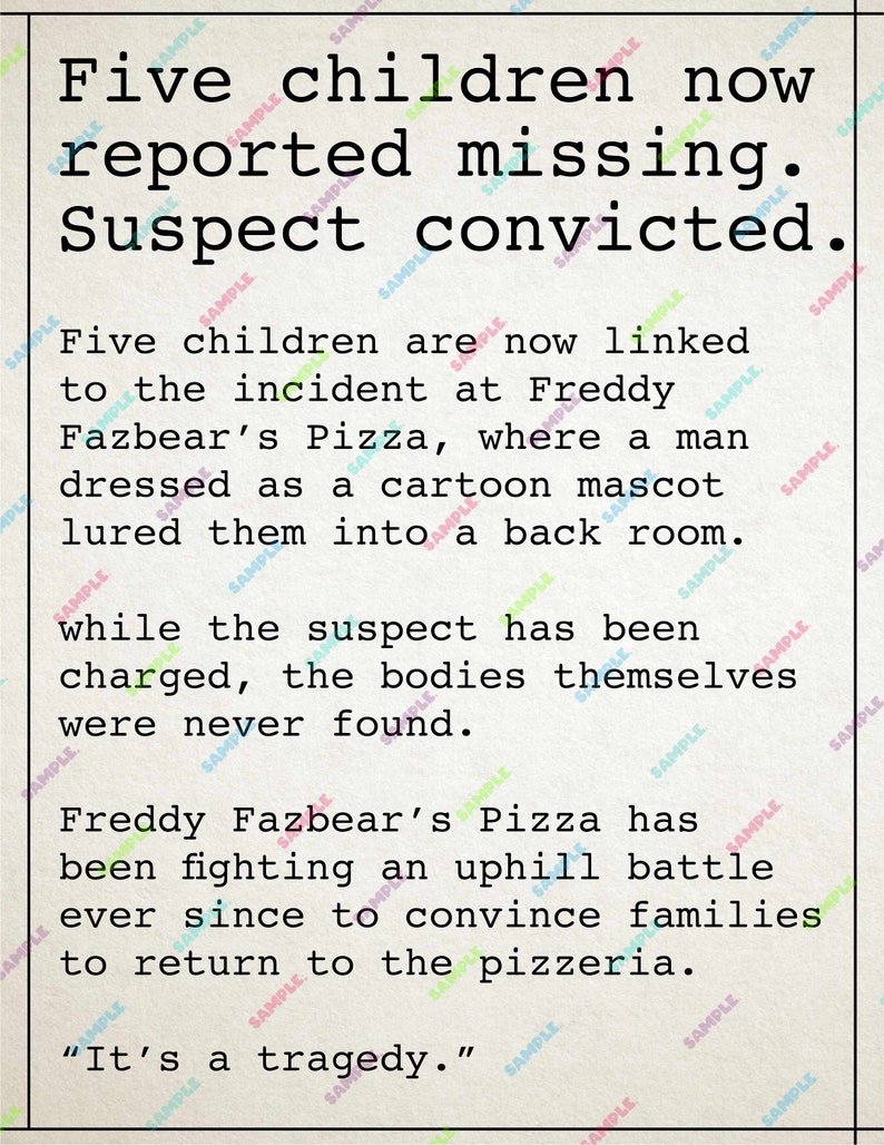 FNAF Posters - Etsy