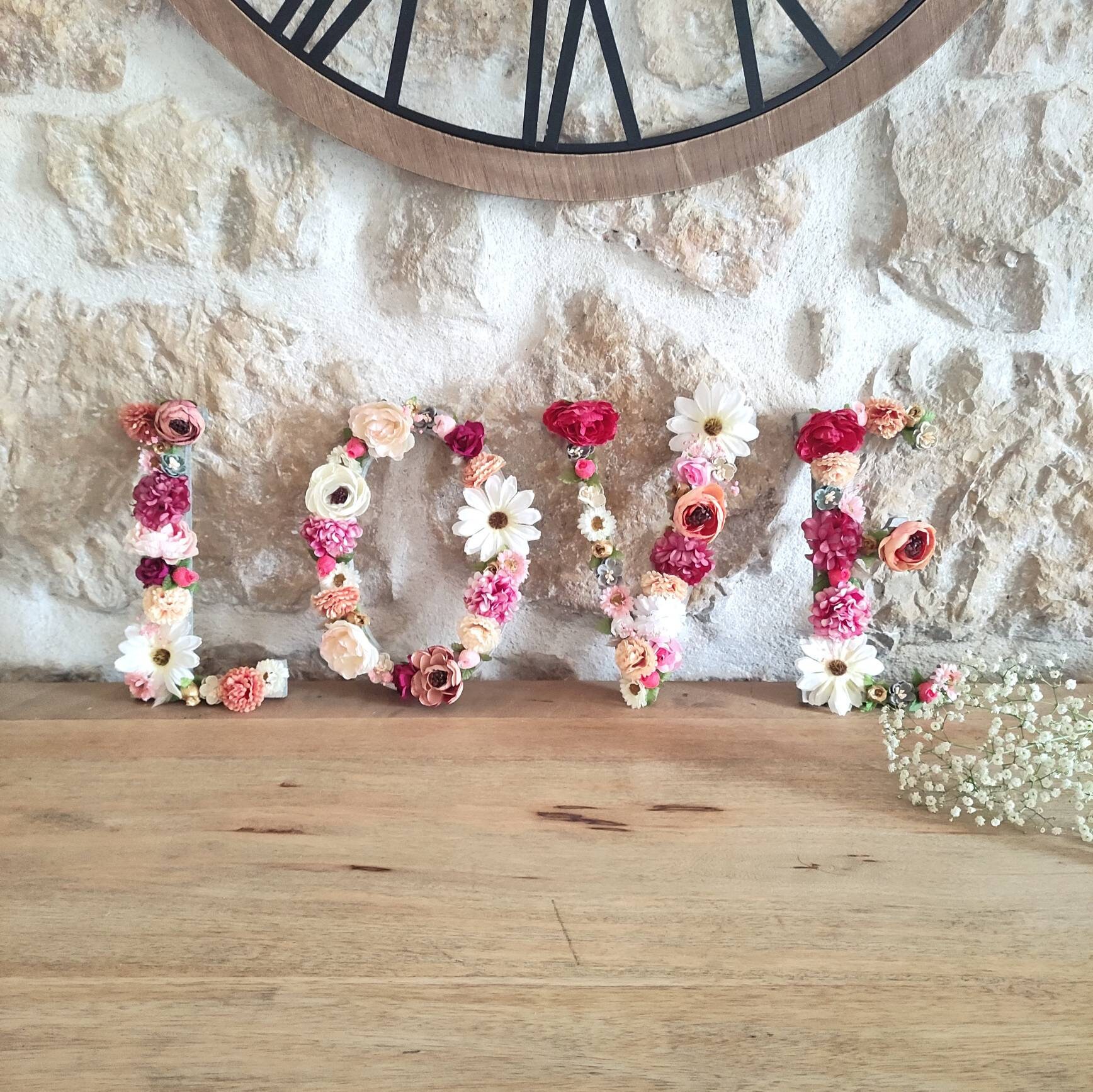 Lettres Love Fleuries