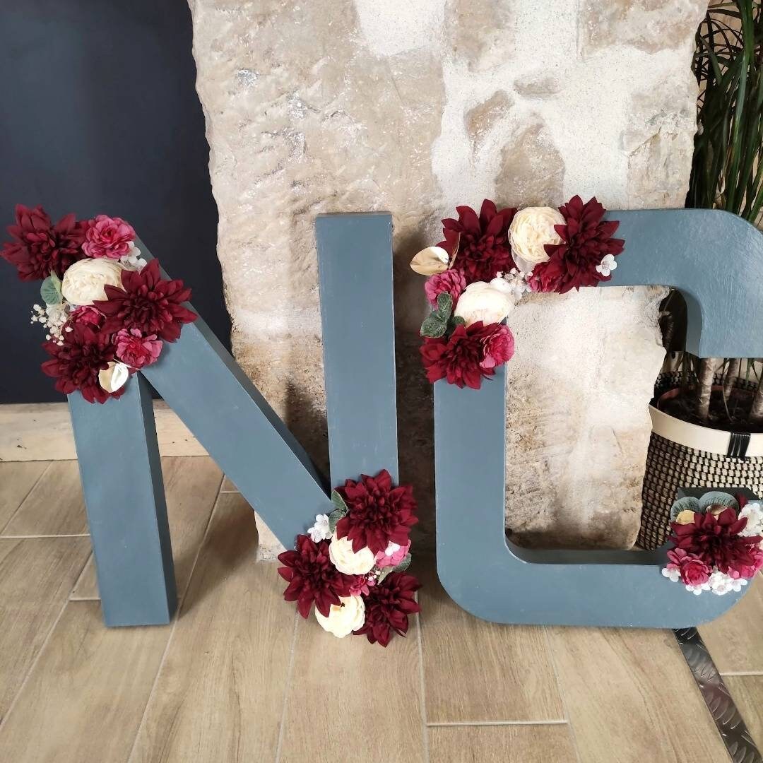 Lettres Fleuries C & N