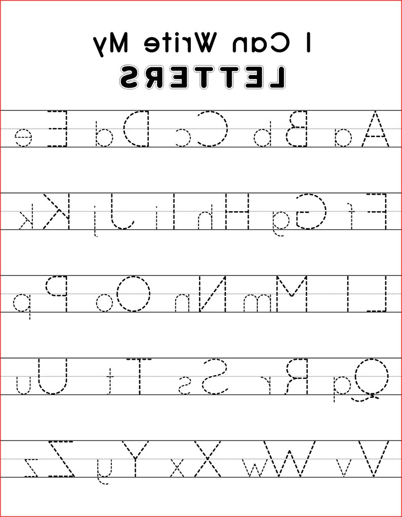 Full Alphabet Tracing Board Dry Erase Letter Tracing Etsy