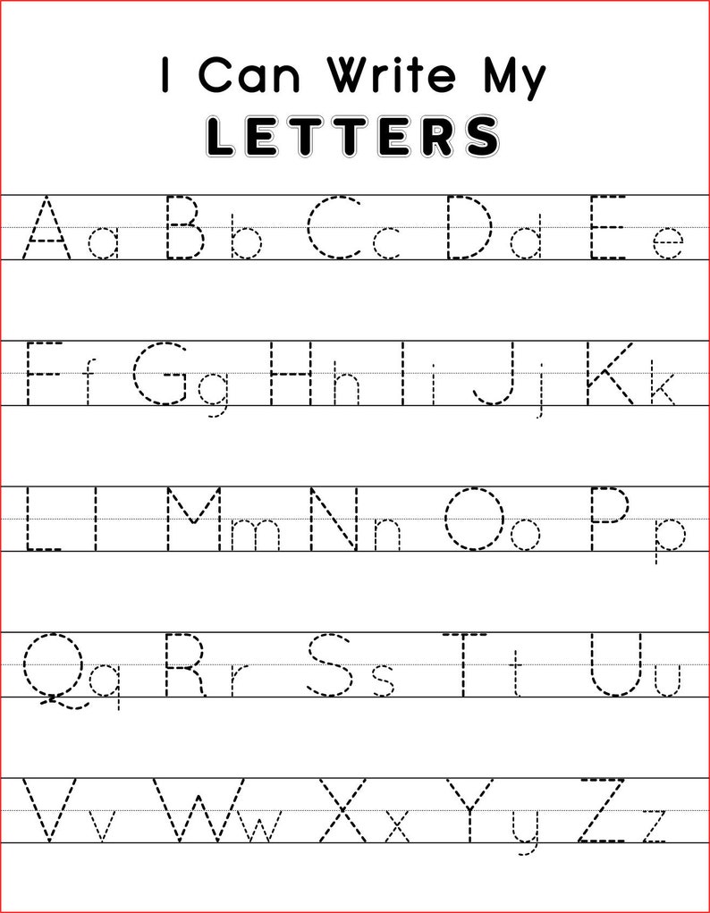 Full Alphabet Tracing Board Dry Erase Letter Tracing Etsy
