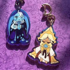 Cookie Run Shadowmilk and Pure Vanilla Keychains!