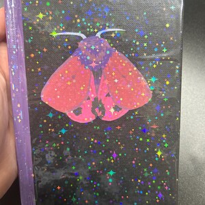 Hand Painted Ruby Tiger Moth Custom Mini Sketchbook