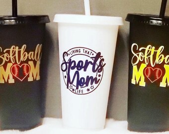 Sports Mom 20oz Tumbler Cup – Custom Travel Mug