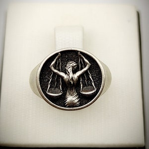 Libra  Silver Sm allWomen Handmade Ring, Horoscope Ring, Libra Handmade Gift, Astrology Gift for Women,  Zodiac gift, Valentine Day&#39;s Gift