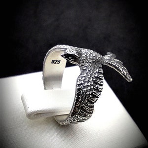 Swallow Bird Silver Handmade Ring, Wings Ring, Women Silver Ring, wings jewelry, sailor bird silver ring, Mother&#39;s Day,  Mommy Gift