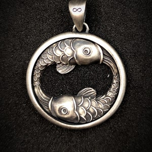 Pisces Zodiac Silver Jewelry, Horoscope Necklace, Pisces Handmade, Astrology Gift for Men Women, gift for him her,