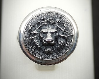 Handmade Sterling Silver Lion Ring, Oxidized Animal Jewelry