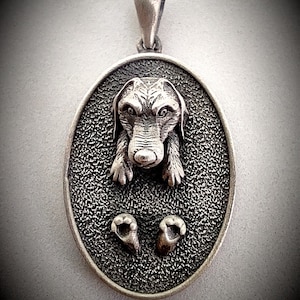 Silver Dog Pendant Necklace, Gift for Dog Lover, Pet Lover&#39;s Jewelry, Beautiful Dog Head Pendant, Unique Dog Memorial Pendant, Mommy Gift