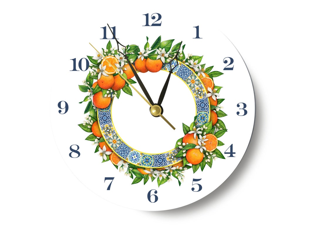 Romantic Wall Clock, Personalized Italian Kitchen Clock, Individual