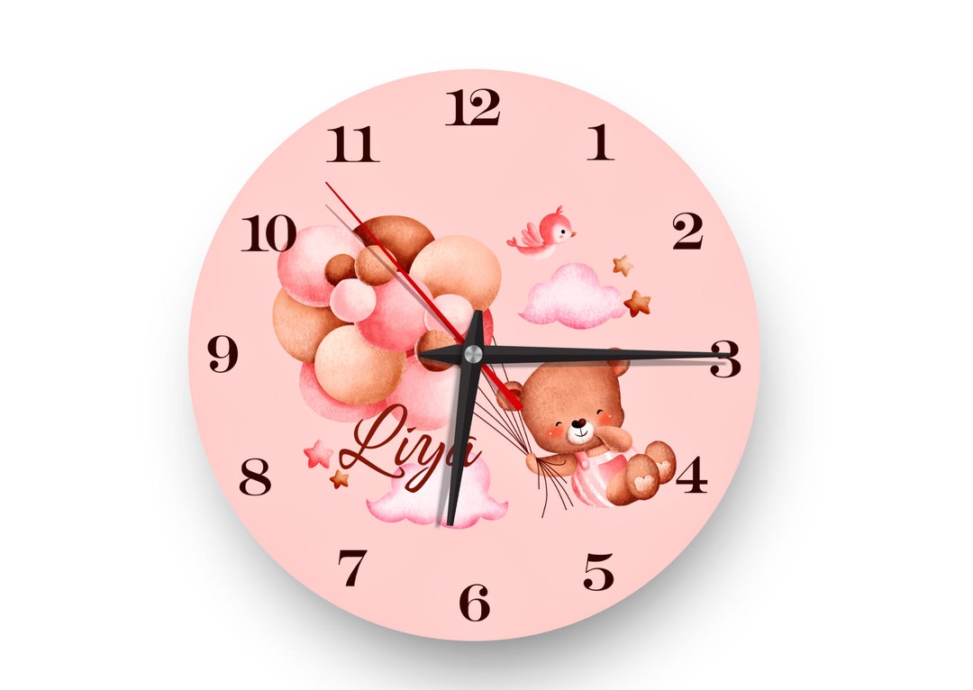 Cute Wall Clock for Little Girls Kids Clock Baby Clock Etsy