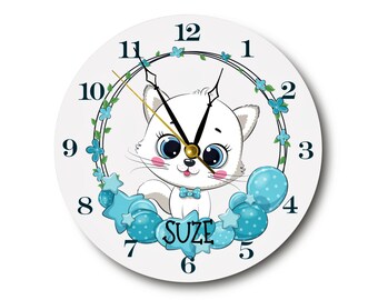 Cute Giraff Wall Clock, Pet Wall Clock, Kids Clock, Nursery Clock, Kids Bedroom, Baby Gift, Kids Gift, Personalized Wall Clock, Dog and Cat
