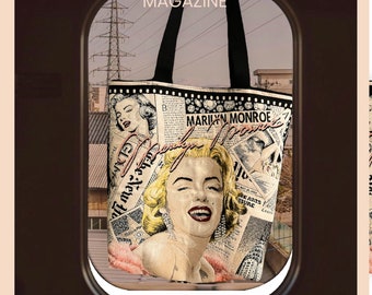 Quadratische Jacquard-Tasche ganz von Marylin Monroe