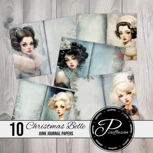 Christmas Junk Journal Pages: Vintage Belle Ephemera (Digital Download)