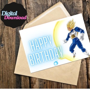 Cartão de Feliz Aniversário Vegeta