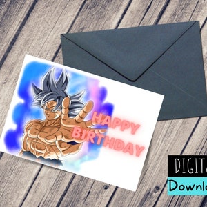 Happy Birthday Dragon Ball Z Card - Etsy
