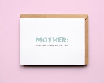 Funny Mother's Day Card | Friend & Therapist