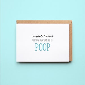 Your New Bundle Of Poop | Funny | New Baby | Baby Shower | Greeting Card