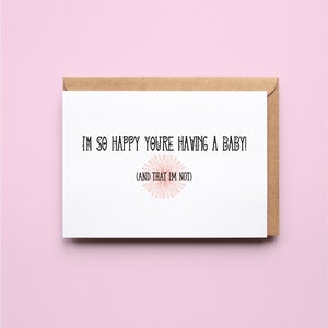 So Happy You're Having A Baby | Funny | New Baby | Baby Shower | Greeting Card