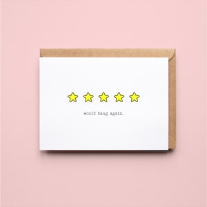 Would Bang Again | Funny | Anniversary | Valentines Day | Love | Greeting Card