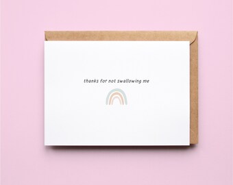 Thanks For Not Swallowing Me | Funny Cards | Mother's Day | Greeting Card