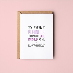 Your Yearly Reminder | Funny | Anniversary | Valentines Day | Love | Greeting Card