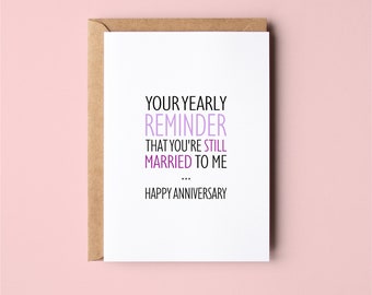 Your Yearly Reminder | Funny | Anniversary | Valentines Day | Love | Greeting Card