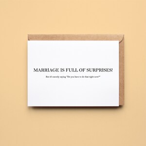 Full Of Surprises | Funny | Engagement | Wedding | Greeting Card
