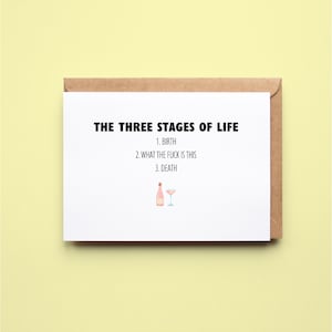 Stages Of Life | Funny | Birthday Greeting Card
