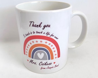 Personalized Teacher Coffee Mug - Teacher Appreciation Gift, thank you teacher