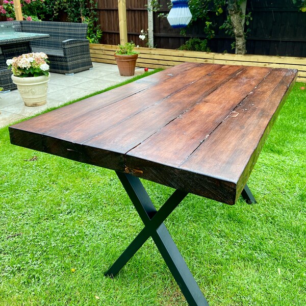 Reclaimed Wood Dining Table Etsy UK