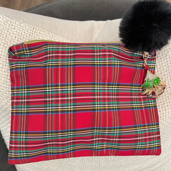 Taffeta holiday pouch